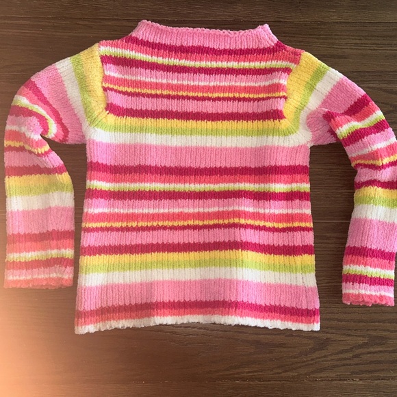 The Children's Place Pink and Green Striped Sweater - Picture 5 of 6